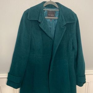 Talbots emerald green trench coat